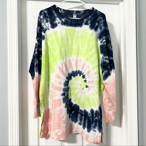 NWOT Old Navy Tunic Tie Dye Sweatshirt Crewneck Oversized Large